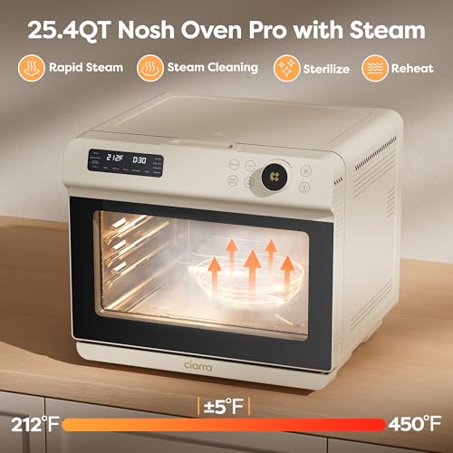 12-in-1 Countertop Steam Oven with Air Fryer, 25.4QT Nosh Oven Pro