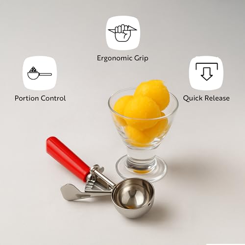 Met Lux 4.66 Ounce Portion Scoop 1 Trigger Release Cookie Scoop