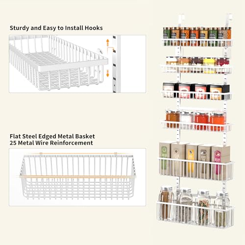 Adjustable Over the Door Organizer (6 Count)