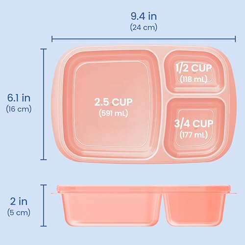 Reusable, BPA-Free, Microwave, Dishwasher & Freezer-Safe, Custom-Fit Lids, Lightweight (Pastels) (4 Count)