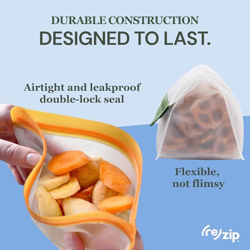 Reusable Gallon Freezer Food Storage Bags (8 Count)