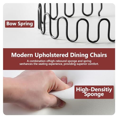 Red Velvet and Black PU Upholstered Dining Chairs Set of 2 (2 Count)
