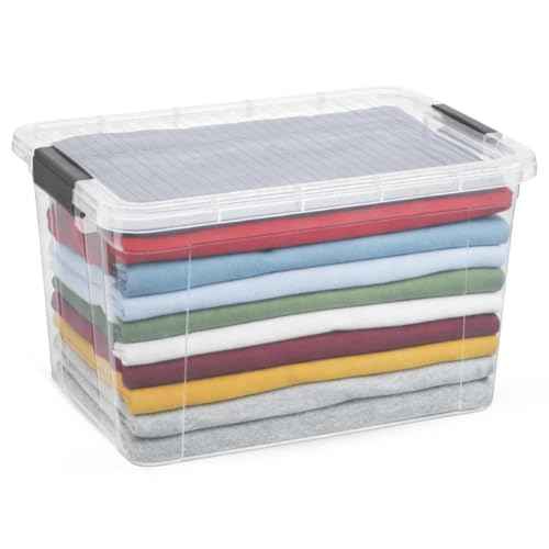 14.7 Quart Clear Plastic Storage Boxes with Lids