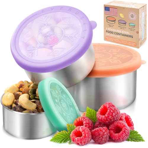 Stainless Steel Snack Containers (3 Count)