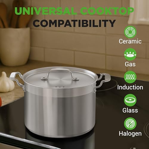8 Qt Heavy Duty Stockpot with Stainless Steel Lid
