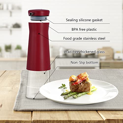 Red Oil And Vinegar Dispenser Set (2 Count)