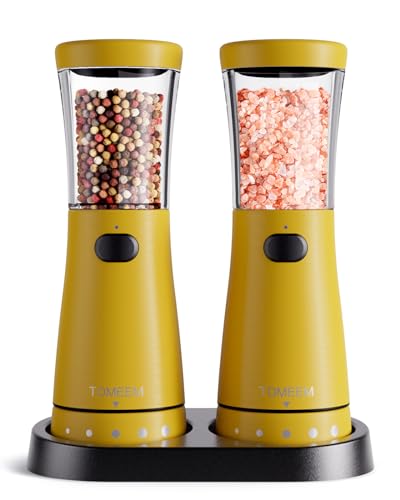 Electric Salt and Pepper Grinder Set with Storage Base (2 Count)