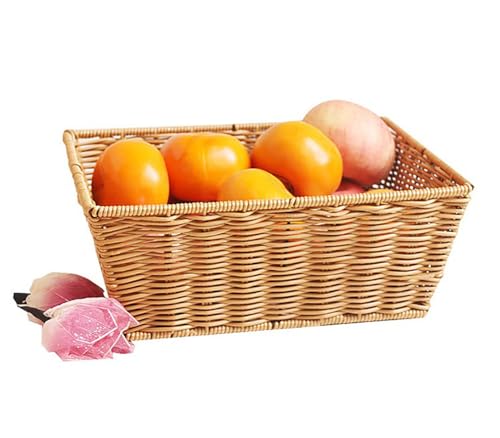 12" Poly Wicker Bread Basket