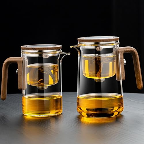 800ml+4 Cups Witchcraft Magic Glass Teapot with Infuser Strainer and Lid for Loose Leaf Tea Herbal