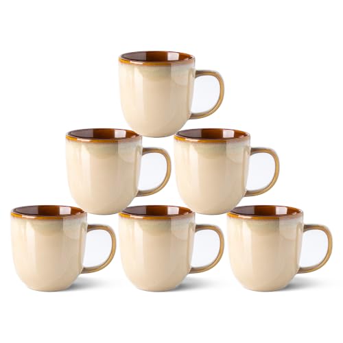 Ceramic Coffee Mugs Set of 6 (6 Count)
