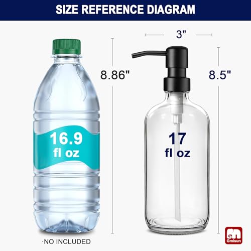 Glass Soap Dispenser with Pump (2 Count)