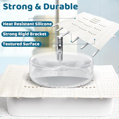 Foldable Silicone Bathroom Sink Cover & Makeup Mat