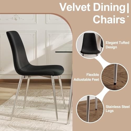 36” Round Glass Dining Table Set for 4 (5 Count)