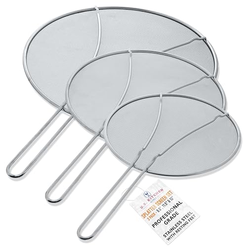 Set of 3 Stainless Steel Splatter Screen (3 Count)