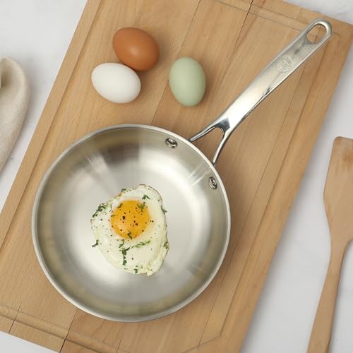Castelle 8" Stainless Steel Frying Pan Non Toxic Fry Pan Skillet