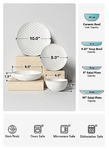 Plates and Bowls Sets for 4