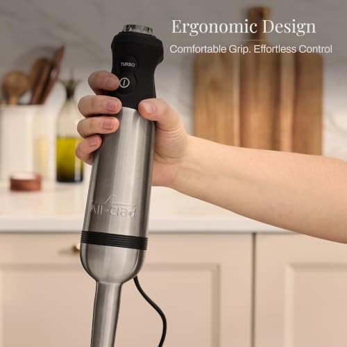 Electrics Stainless Steel Immersion Blender 2 Piece Turbo Function 600 Watts Detachable