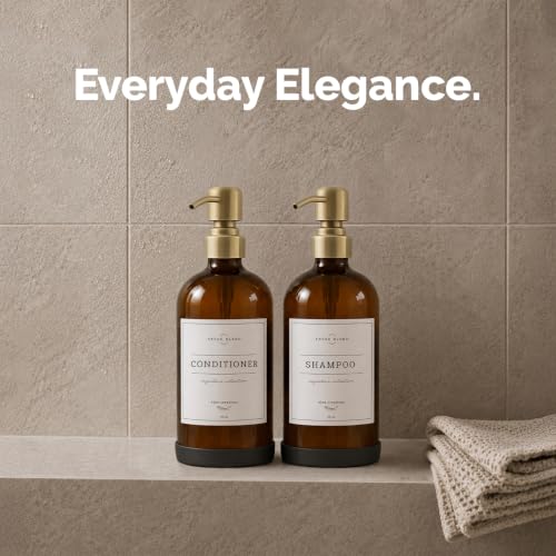 Amber Glass Soap Dispenser (2 Count)