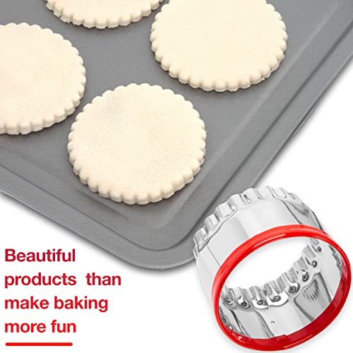 4 Pieces Fluted Round Cookie Cutters