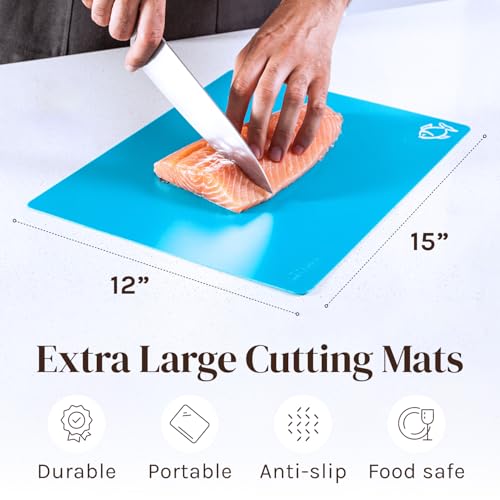 Extra Thick Flexible Plastic Cutting Board Mats (6 Count)