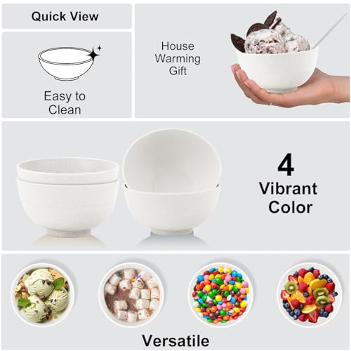 Wheat Straw Snack Bowls 10oz Set of 8