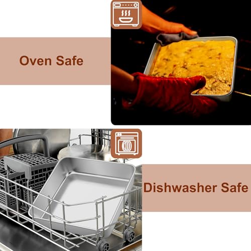 6 Pack 8 x 8 Inch Square Baking Cake Pan (6.49 Count)