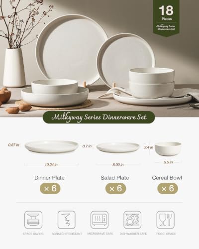 Milkyway 18 Piece Stoneware Dinnerware Set