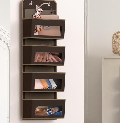 4 Clear Window Pocket Over Door Hanging Organizer