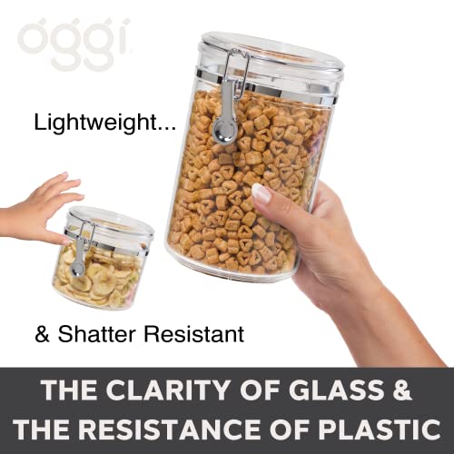 Tall Clear Plastic Canister with Clamp Lid
