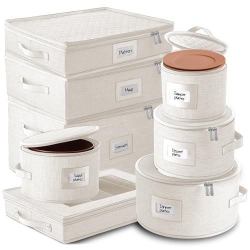 Fine China Storage Containers Hard Shell 8 Piece Set