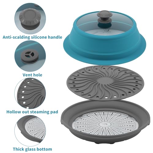 Microwave Splatter Silicone Cover Collapsible Steamer