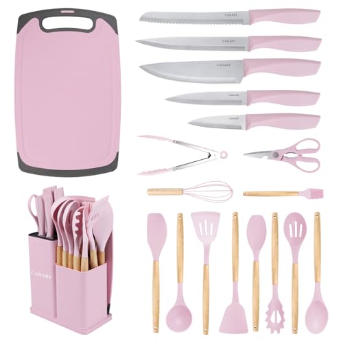 19 PCS Pink Kitchen Cooking Utensils Set Kitchen Tools Set (19 Count)