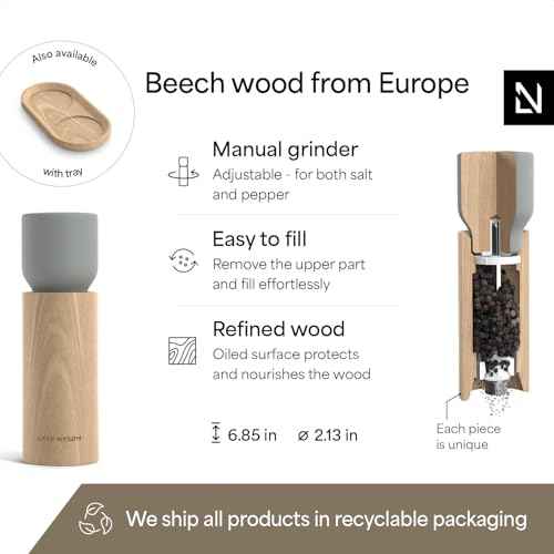 Wooden Salt and Pepper Grinder Set Manual