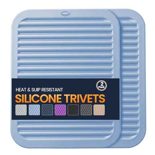 Silicone Trivet Mats 2 Heat Resistant Pot Holders Multipurpose Non