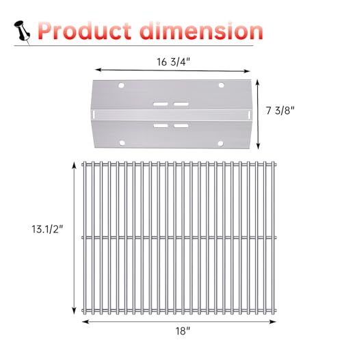 BBQ Grill Grates Replacement for Cuisinart Gas Grill CGG (2 Count)