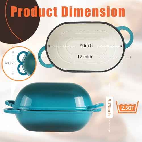 2.5 QT Enameled Cast Iron Sourdough Bread Oven
