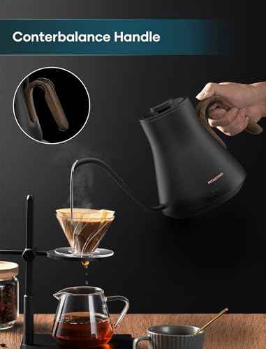 Gooseneck Electric Kettle with ±1℉ Temperature Control 0.9 Liter