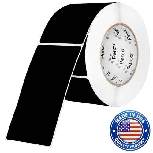 Black 3x5 Inch Perforated Sticker Labels