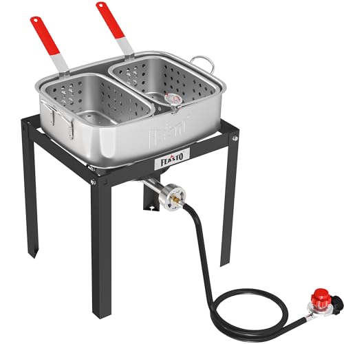 18 QT Propane Fish Fryer Pot and Baskets for Outdoor Cooking