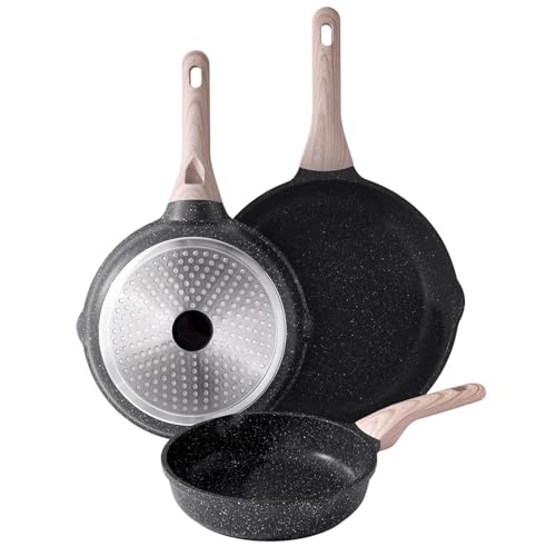 Nonstick Frying Pan Skillet Set (3 Count)