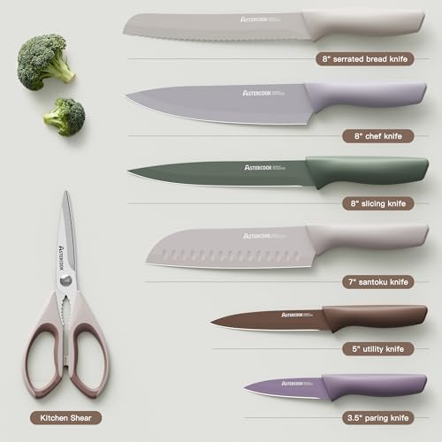 Knife Set 13 Pieces Kitchen Knives Set with Healthy Anti (13 Count)