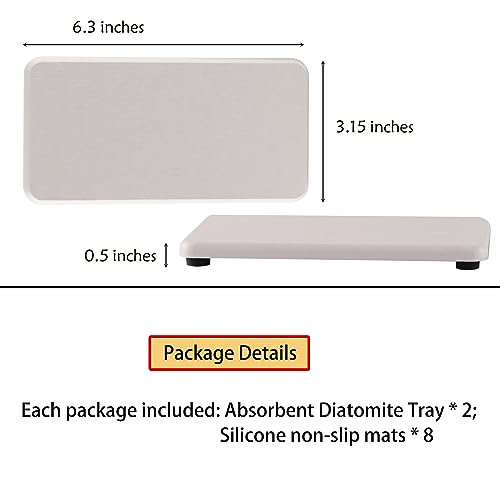 2Pcs Stone Soap Trays Water Absorbing Diatomite Coaster
