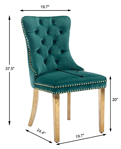 Green Velvet Dining Chairs Set of 6 (6 Count)