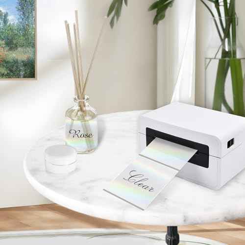 3 Inch Square Transparent Thermal Label Stickers