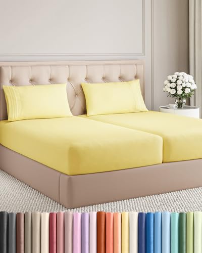Split King Size 5 Piece Sheet Set