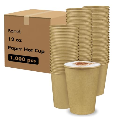 10oz Kraft Paper Coffee Cups [1 (1000 Count)