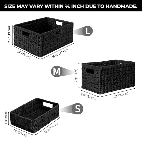 Wicker Storage Baskets for Shelves (2 Count)