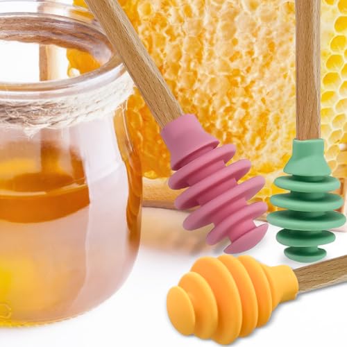 3 Pack Silicone Honey Dipper Sticks