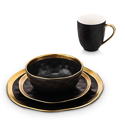 Florian Modern Porcelain 16 Piece Dinnerware Set (16 Count)