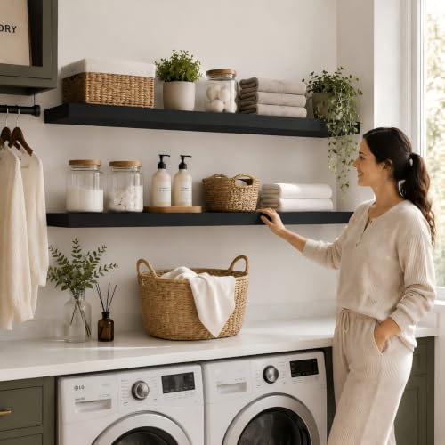 Rustic Floating Shelves 72 inch Long 8 "deep Set of 2 (2 Count)